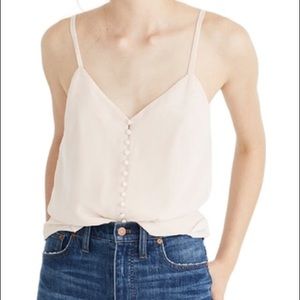 Madewell silk button cami ivory